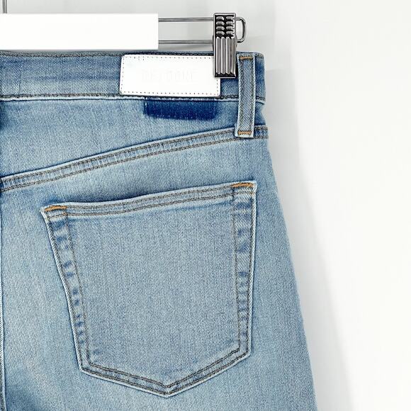 RE/DONE Mid Rise Wide Leg Crop Jeans Light Wash Raw Hem Women’s Size 29 - Picture 5 of 6